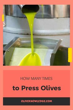 how many times to press olives