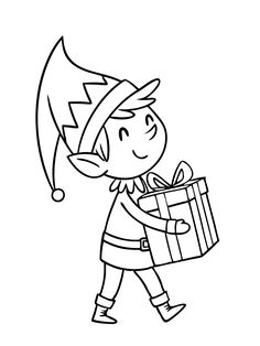 Elf with Christmas Gifts