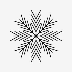 a black and white snowflake on a white background