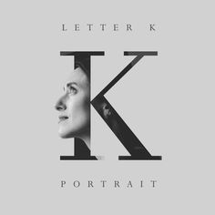 the letter k is made up of black and white letters, which are separated into two sections