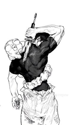 Toji Reference, Toji Drawing Reference, Toji Manga Wallpaper, Baki Black And White Wallpaper, Toji Drawings, Toji Sketch, Toji Fushiguro Sketch, Toji Sketch Drawings, Toji Fushiguro Drawing