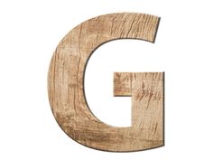 the letter g is made out of wood