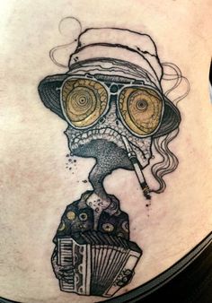 Rango Tattoo, Interesting Tattoos For Guys, Trippy Art Tattoos, Scary Tattoo Designs, Rango Tattoo Designs, Mind Blowing Tattoos, Funny Dark Tattoos, Crazy Tattoo Ideas, Weird Tattoos Unique