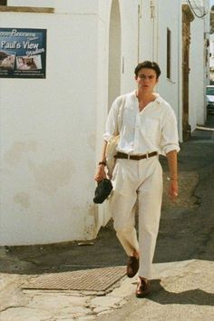 Summer Italian Outfits Men, Italian Summer Mens Outfit, Old Money Summer Men, Italian Summer Men Outfit, Old Money Fashion Man Summer, Italian Old Money Outfits Men, Italian Summer Outfits Men, Vintage Italian Outfits Men, White Linen Shirt Men Outfit