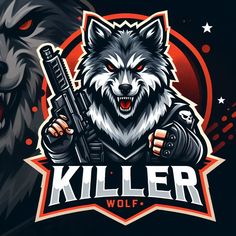 I will design outstanding killer wolf esport mascot logo in 12 hours