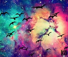 the word swag is in front of a colorful background with stars and galaxys