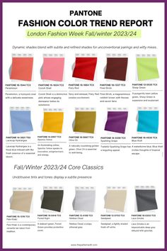 Fall 2024: Color Trends Forecast Fall 2024 Color Palette, Pantone Fall Winter Colors 2024 Trends, Trending Colors For Fall 2025, Pantone Colors Fall Winter 2024, Pantone 2024 Color Trends Fashion Winter, 2024 Winter Color Trends, Fall Winter 2024 Color Trends, Autumn Winter 2024 Color Trends, Fall Winter 2024 2025 Colours