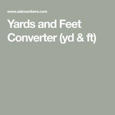 yards and feet converter lyd & f