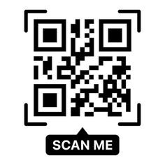 a black and white scan me icon
