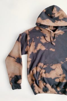 Inverse Tie-Dye Fleece Hoodie Diy Acid Wash Hoodie, Bleach Dye Hoodie, Bleach Dyed Hoodie, Bleach Tie Dye Hoodie, Hand Dyed Acid Wash Hoodie, Acid Wash Hand Dyed Hoodie, Reverse Tie Dye Sweatshirt, Reverse Tie Dye Hoodie, Casual Acid Wash Hand Dyed Hoodie