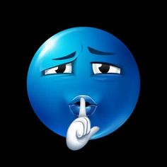 an emoticive blue smiley face pointing at something
