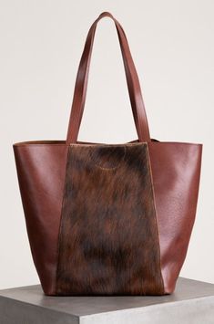 Overland Leather Handbags, Large Tote Cowhide Bag, Calf Hair Tote Shoulder Bag With Leather Handles, Cowhide Tote, Brown Calf Hair Shoulder Bag With Leather Handles, Cowhide Handbags Totes, Calf Hair Tote With Leather Handles, Cowhide Tote Bag, Cowhide Tote Purse