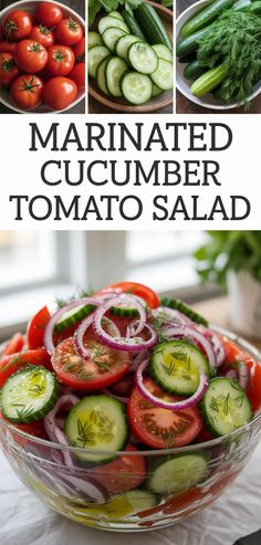 Photo of a Marinated Cucumber Tomato And Onion Salad Recipe featuring thinly sliced cucumbers, juicy tomatoes, and red onions lightly dressed in a tangy marinade—an inviting, fresh summer side dish perfect for any BBQ festivity.