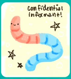 an image of a very cute cartoon worm