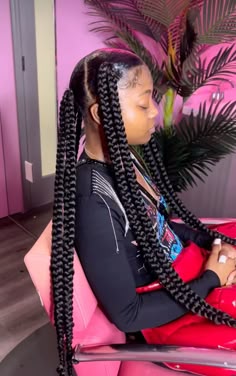 Jumbo Braids 4, 4 Double Braided Ponytails, Large Braid Ponytail, 4 Plaits Hairstyles For Black Women, 4 Braids Ponytail Hairstyle, 4 Ponytails With Braids, 4 Braids With Weave, 4 Braided Ponytail, Four Ponytail Braids
