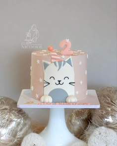Kitty Cat🐱😍 Have your special occasion's cake with Nicookie! To order: +971561643533 We deliver to Dubai, AbuDhabi, Alain, Sharjah, Ajman, UAQ, and RAK 🤍 . . . . . #uaeevents #dubai #dubai🇦🇪 #uae #dubaicakes #kittycat #catcake #petcake #mewcake #kidscake #cutecake #animalcake #babycake 2 Year Cake, Cake Cat Design, Birthday Cake For Two Year Old, Cat Cake 2nd Birthday, Children Birthday Cake, Second Birthday Cake, Cute Cat Birthday Cake, Cat Cake Birthday, Birthday Cake Ideas For Kids
