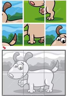 how to draw a cartoon dog with step by step instructions for children and beginners