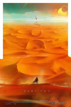 a man standing on top of a desert under a sky filled with stars and planets