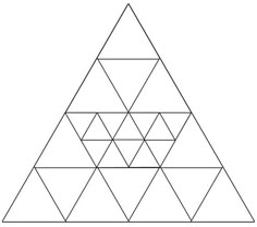 the three triangles are shown in black and white