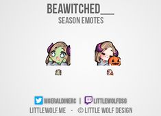 an image of some cute emotes for the game bewitched season