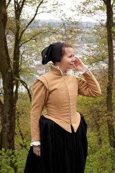 Elizabethan Peasant Clothing, Doublet For Women, Elizabethan Partlet, Tudor Jacket, Elizabethan Linen Partlet, Eyelet Doublet, Elizabethan Fashion Peasant, 16th Century Doublet, Elizabethan Jacket