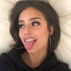 Tongue Out Aesthetic, Selfies With Tongue Out, Sticking Tongue Out Women, Female Tongue Out, Tongue Out Selfie, Cute Tongue Selfie, Tongue Stuck Out Meme, Tongue Out Selfie Faces, Tongue Selfie