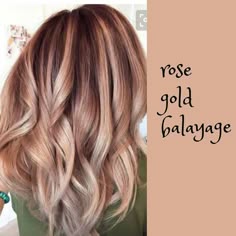 Bronde Balayage Rose Gold, Fall Rose Gold Hair Blonde, Fall Rose Gold Hair, Fall Hair Rose Gold, Copper And Blonde Balayage Rose Gold, Hair Color Rose Gold Blonde, Rose Gold In Blonde Hair, Bronze Rose Gold Hair, Light Brown Rose Gold Balayage