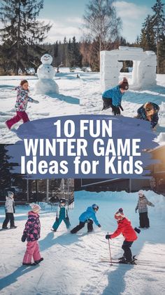 Discover 10 fun winter game ideas for kids! From snowball shooters and snowman dice games to winter obstacle courses and snow painting, these creative activities will keep kids entertained all season long. Perfect for outdoor fun or cozy indoor play! #WinterGames #KidsActivities #SnowmanIdeas #ChristmasFun Winter Carnival Activities, Outdoor Winter Party Games, Winter Obstacle Course For Kids, Snow Games For Kids, Fun Winter Games, Outdoor Winter Games For Kids, Snow Activities For Kids, Outdoor Winter Games, Ski Themed Games