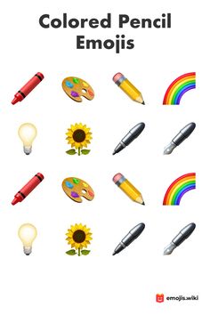 colored pencil emojis are shown in this book