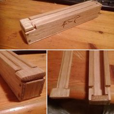 two pictures show the same piece of wood that has been made
