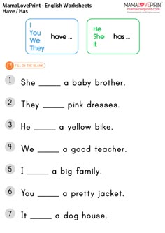 an english worksheet with words and pictures for kids to use in the classroom