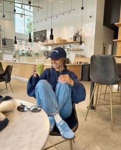 Retro New Balance Outfit, Blue Gazelles Adidas Outfit, Cute Fits With New Balance, New Balance Cozy Outfit, Adidas Blue Gazelle Outfit, Woman’s New Balance Outfit, Colorful New Balance Shoes Outfit, Blue Gazelles Outfits, Blue Spezials Outfits