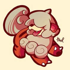 an image of a cartoon squirrel with the word just on it's back side