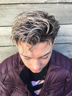 Platinum Blonde Highlights Men, Platinum Highlights Men, Platinum Blonde Highlights Guys, Platinum Highlights Boys, Ash Blonde Highlights On Dark Hair, Men Blonde Highlights, Men Platinum Hair Highlights, Men’s Platinum Blonde Hair, Men’s Platinum Hair