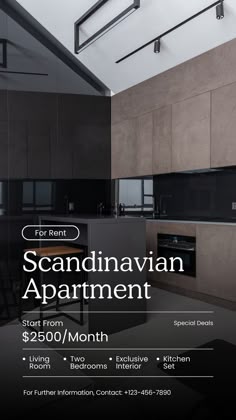 an advertisement for a residential apartment