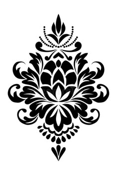 an ornate black and white pattern on a white background stock photo, royaltying image
