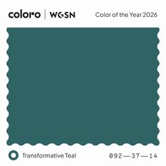 the color of the year is teal, and it's been changed from green to
