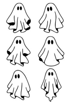 the ghost faces are drawn in black and white