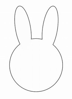 the outline of a bunny's head