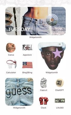 the back side of a cell phone with pictures on it