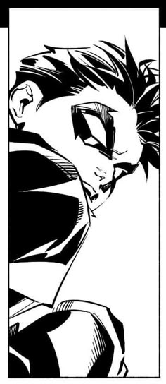 a black and white drawing of an anime character