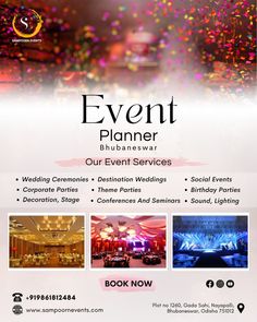 the event planner flyer is shown