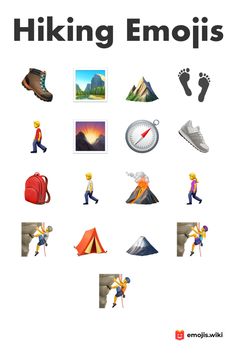 an image of hiking emojis