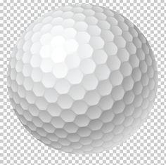 a white golf ball on a transparent background