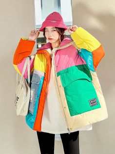 61.43US $ 25% OFF|2024 New Winter Colorful White Down Parka Winter Warmer Thicken Streetwear Puffer Jacket Hooded Long Sleeve Loose Outerwear Coat| |   - AliExpress Casual Multicolor Hooded Winter Jacket, Multicolor Hooded Puffer Jacket For Fall, Multicolor Long Sleeve Puffer Jacket For Spring, Casual Multicolor Winter Hooded Jacket, Multicolor Hooded Streetwear Outerwear, Casual Multicolor Winter Puffer Jacket, Multicolor Winter Hooded Jacket With Pockets, Casual Multicolor Puffer Jacket, Oversized Multicolor Hooded Outerwear