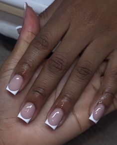 Acrylics Nails Short, Nails Acrylic Square Short French Tip, Plain Acrylic Nails French Tip, Extra Short Nails French Tip, Micro French Tip Acrylic Nails, Micro French Tips, Square French Tip Nails Short, Nails Acrylic French Tips, Short French Tip Nails Design