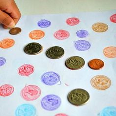 coin rubbing and matching Coin Matching Activity, Coin Matching Game, Color By Coin Educational Activity, Preschool Math Game With Coins, Match The Coins, Matching Coins, Printable Coin Matching Game, Classroom Coin Rubbings Activity, Coin Rubbings Kindergarten