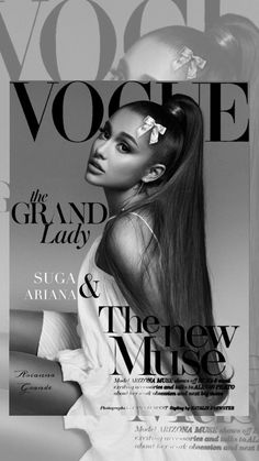 a woman with long hair is featured on the cover of a magazine, featuring an image of