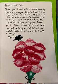 a child's handwritten poem about flowers