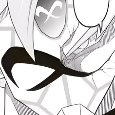 an abstract black and white drawing of a man's face